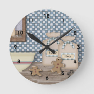 Reloj de pared del pan de jengibre de la hornada