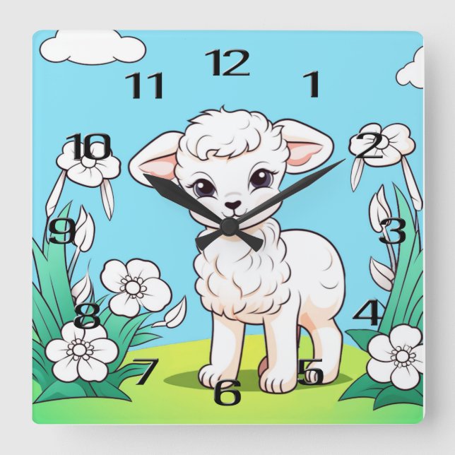 Reloj de pared del pato azul (Anverso)