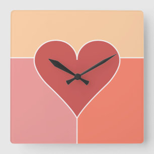 Reloj de pared del patrón cardíaco