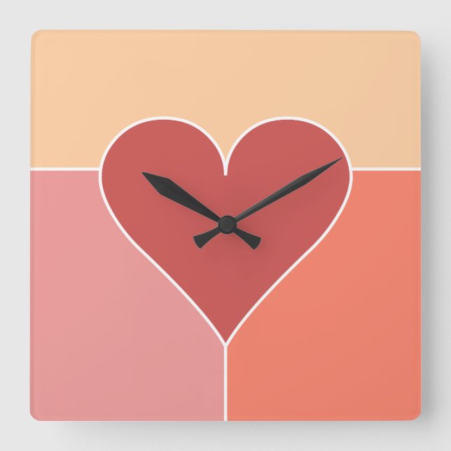 Reloj de pared del patrón cardíaco (Anverso)