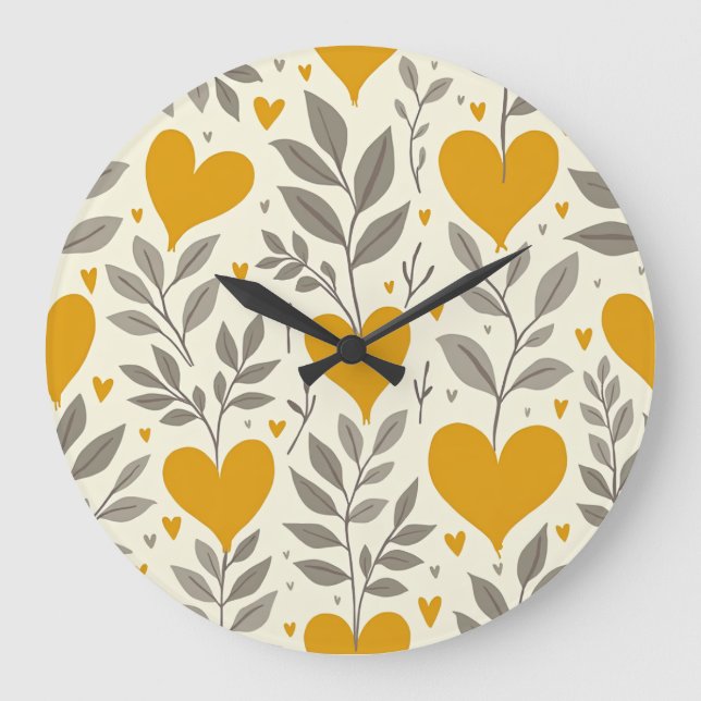 Reloj de pared del patrón cardíaco (Anverso)