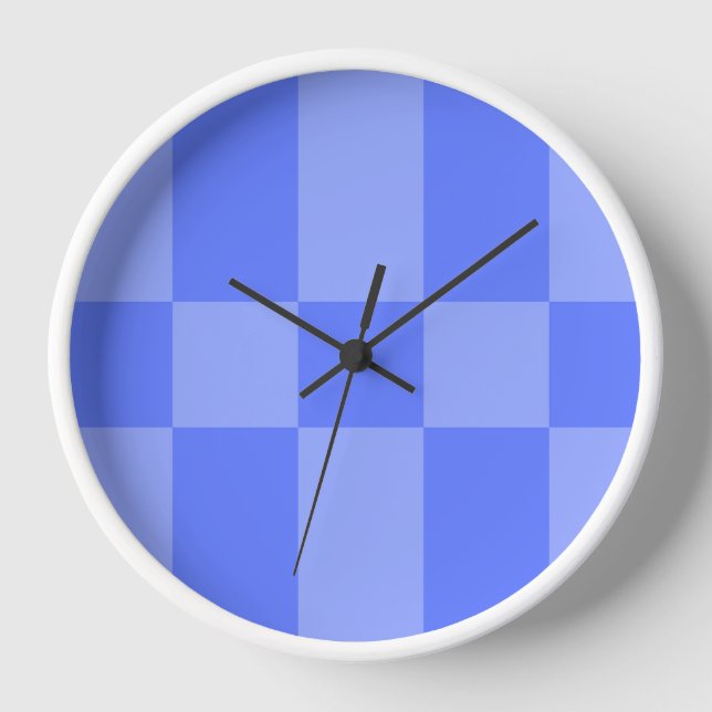 Reloj de pared del patrón de contraste azul (Anverso)