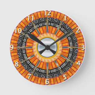 Reloj de pared del patrón de Kente de tela de bar