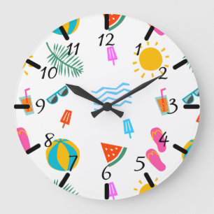 Reloj de pared del patrón de la playa de verano