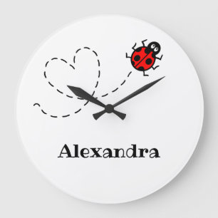 Reloj de pared del patrón de pájaro largo personal