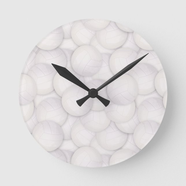 Reloj de pared del patrón de voleibol (Anverso)