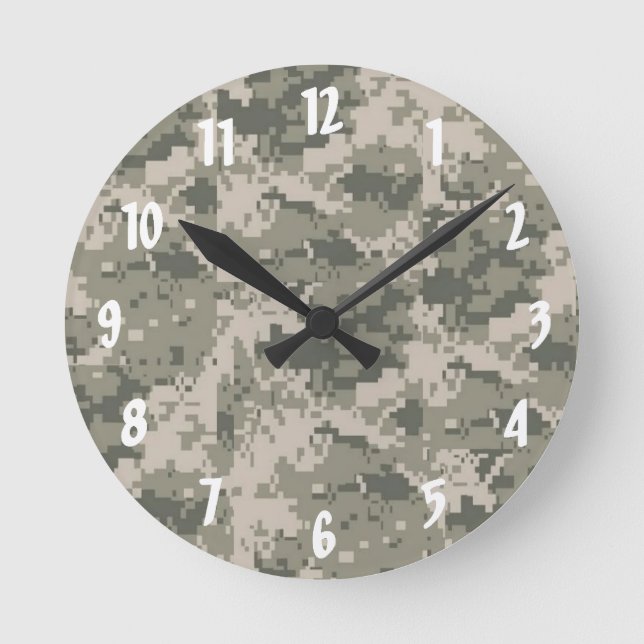 Reloj de pared del patrón digital del camuflaje AC (Anverso)