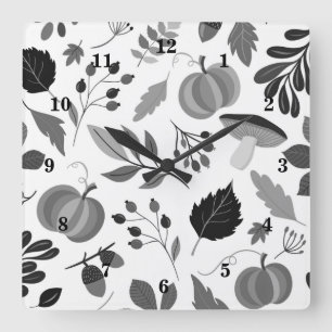 Reloj de pared del patrón otoño