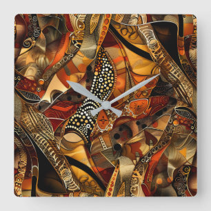 Reloj de pared del patrón tribal africano