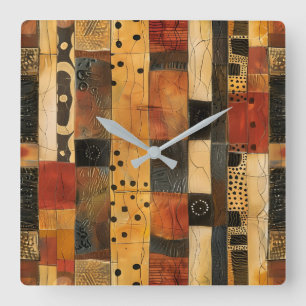 Reloj de pared del patrón tribal africano