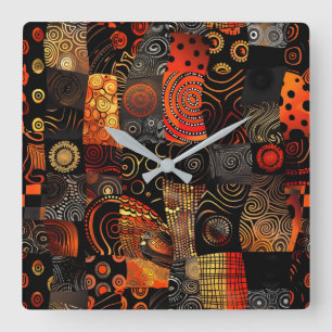 Reloj de pared del patrón tribal africano
