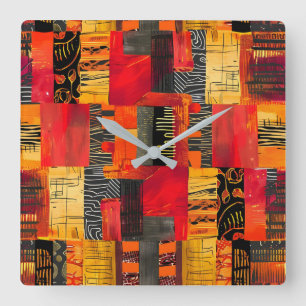 Reloj de pared del patrón tribal africano
