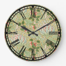 Reloj de pared del patrón William Morris