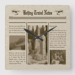 Reloj de pared del periódico