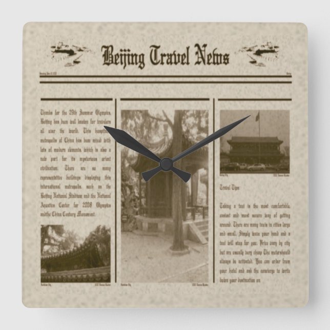 Reloj de pared del periódico (Anverso)