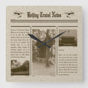 Reloj de pared del periódico