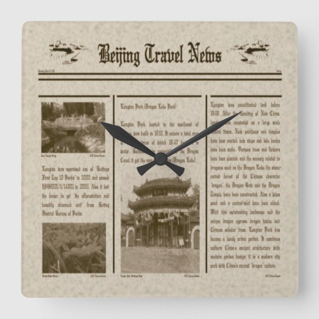 Reloj de pared del periódico (Anverso)