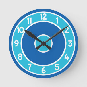 Reloj de pared del personalizado azul