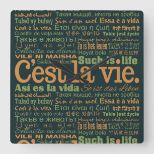 Reloj de pared del personalizado C'est La Vie