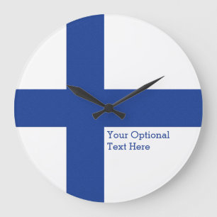 Reloj de pared del personalizado de bandera finlan