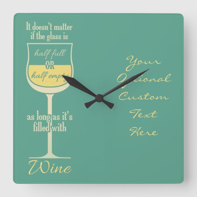 Reloj de pared del personalizado de cristal de vin (Anverso)