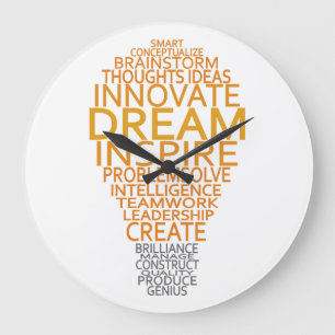 Reloj de pared del personalizado de la bombilla in