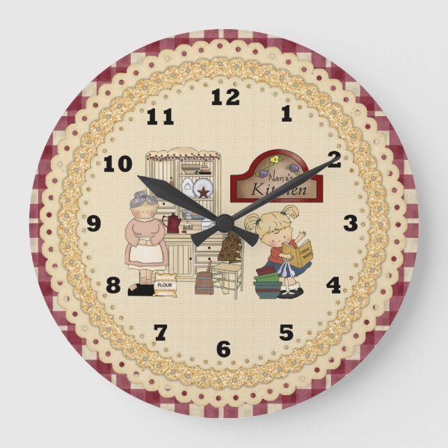 Reloj de pared del personalizado de la cocina de N (Anverso)