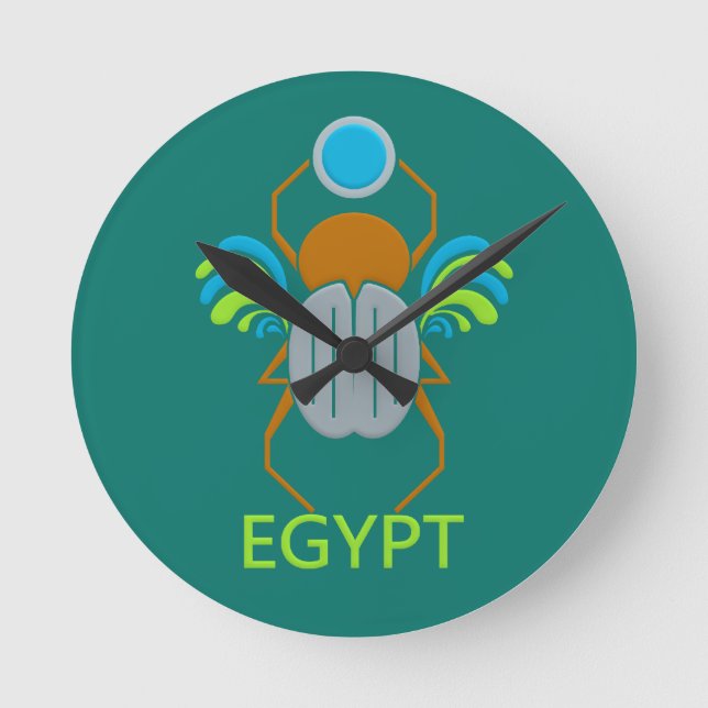 Reloj de pared del personalizado Scarab de Egipto (Anverso)