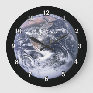 Reloj de pared del planeta Tierra