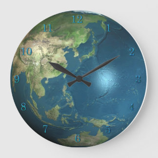 Reloj de pared del planeta Tierra