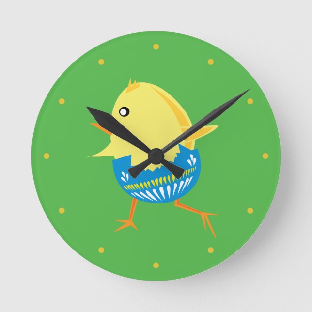 Reloj de pared del polluelo de Pascua (Anverso)