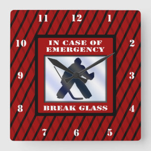 Reloj de pared del portero del hockey de la