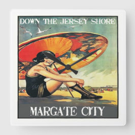 Reloj de pared del poster de la ciudad de Margate