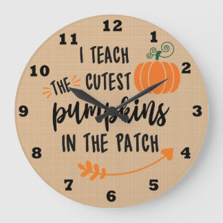 Reloj de pared del profesor de otoño