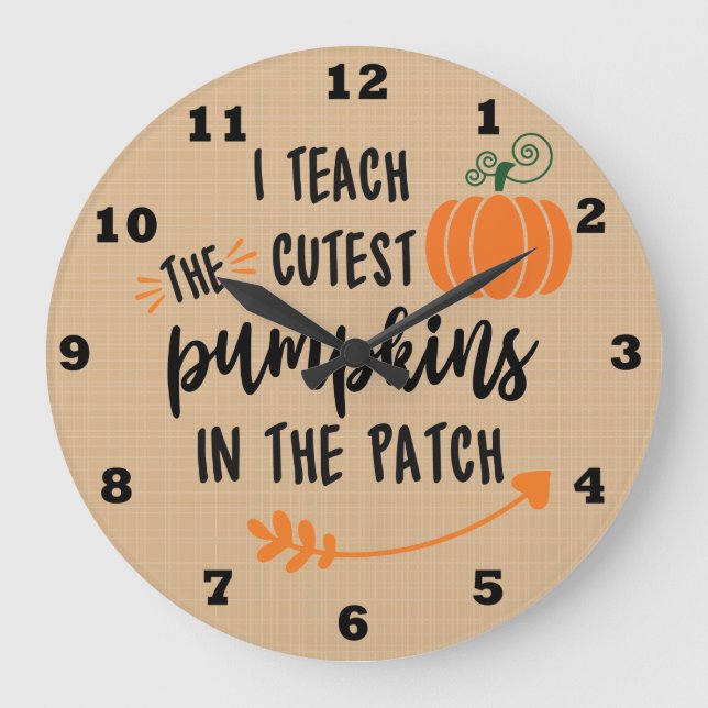 Reloj de pared del profesor de otoño (Anverso)