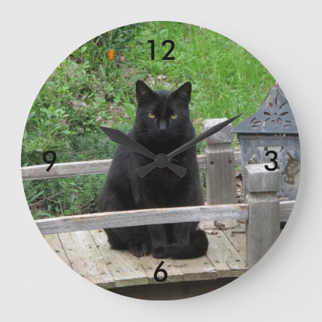 Reloj de pared del puente del gato negro (Anverso)