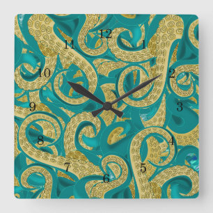 Reloj de pared del pulpo