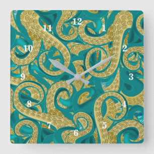 Reloj de pared del pulpo