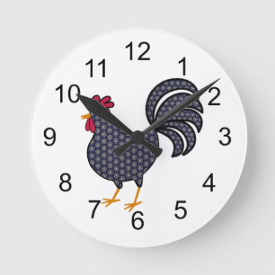 Reloj de pared del rancho del pollo