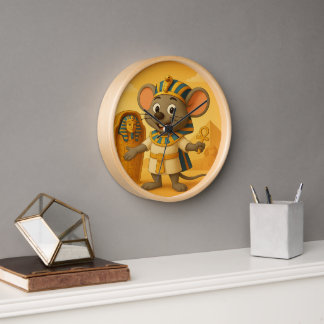 Reloj de pared del ratón del faraón | Pyrami egipc