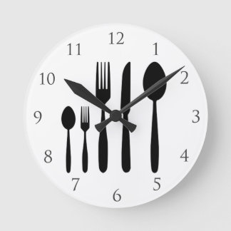Reloj de pared del restaurante con números