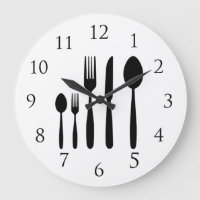 Reloj de pared del restaurante con números