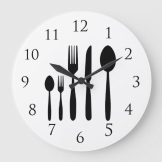 Reloj de pared del restaurante con números