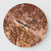 Reloj de pared del 'Resumen del Otoño de Borgoña'