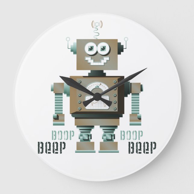 Reloj de pared del robot del juguete de la señal (Anverso)