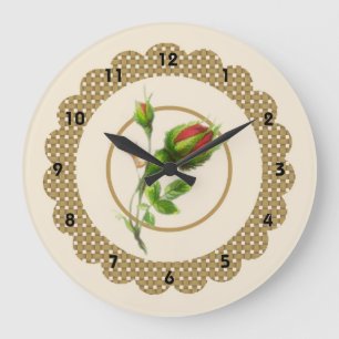 Reloj de pared del Rosa de col