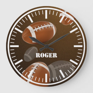 Reloj de pared del rugbi de Personalizable