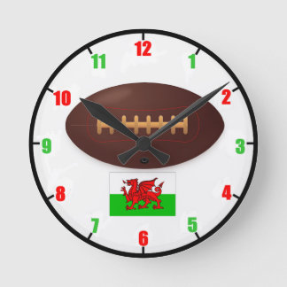 Reloj de pared del rugbi Galés