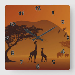 Reloj de pared del safari