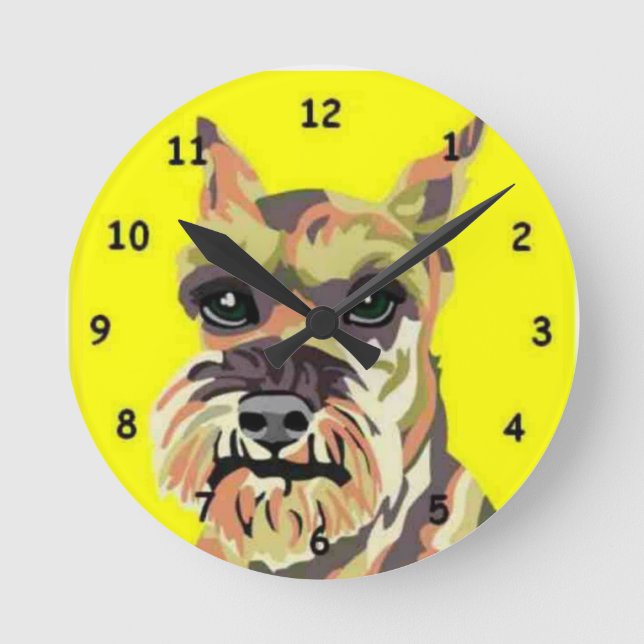 Reloj de pared del Schnauzer (Anverso)